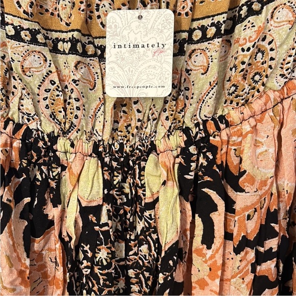 Free People Small Dress Intimately Mariposa Slip Baby Doll Dress Black Combo NWT - Picture 9 of 12